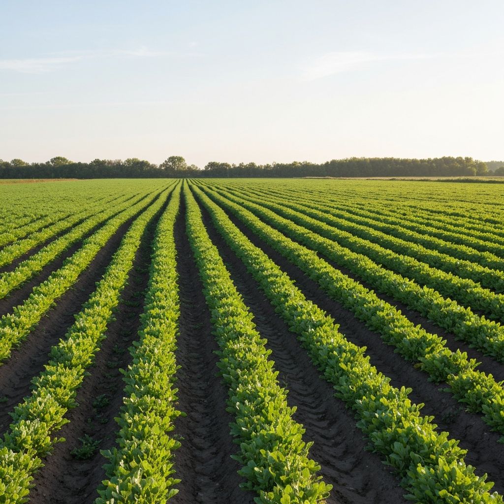 Natural green fields representing sustainable food sources and organic farming